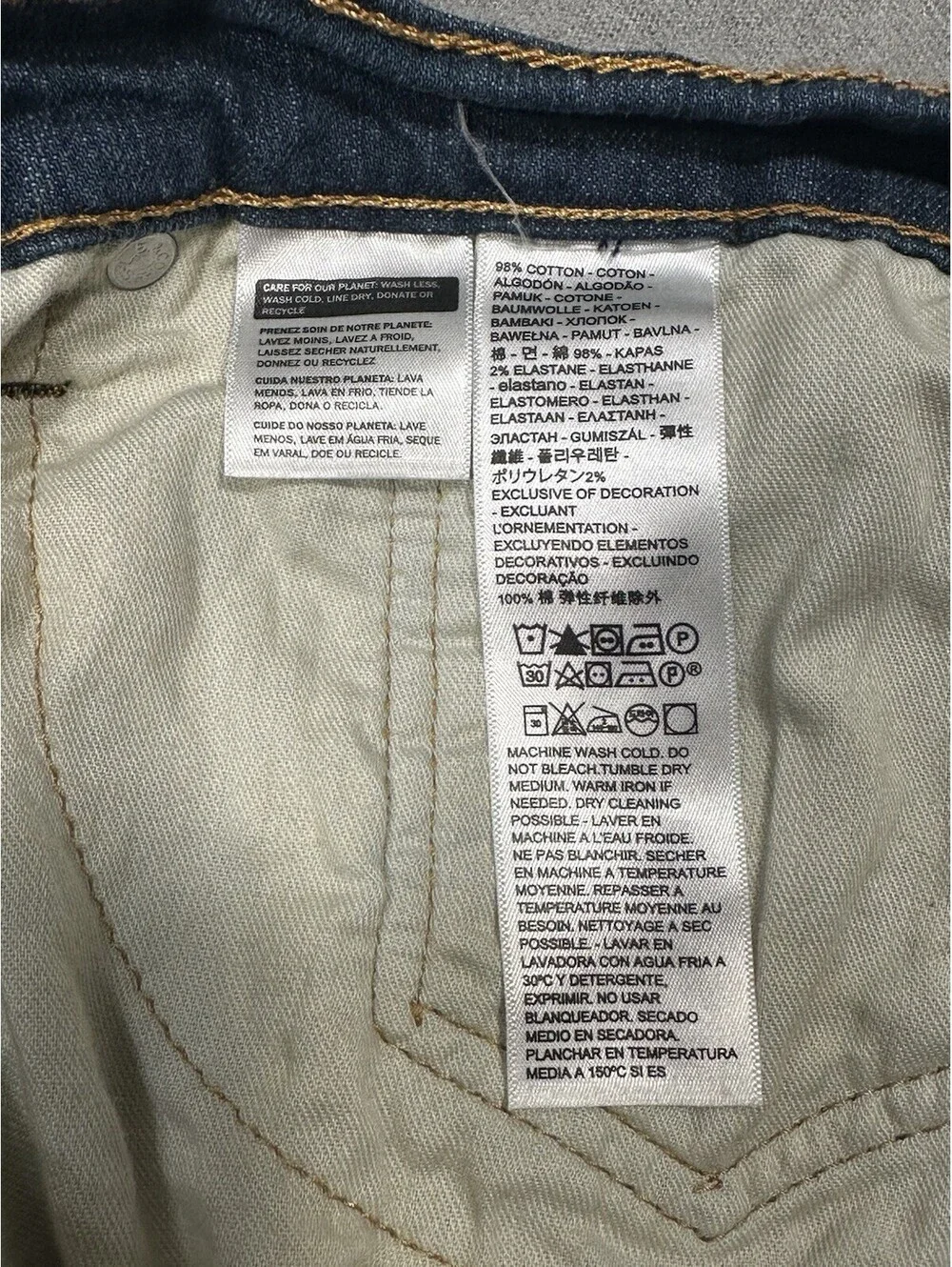 Levi’s 514 Men’s Jeans Blue Denim W34 L30.5 Straight Fit